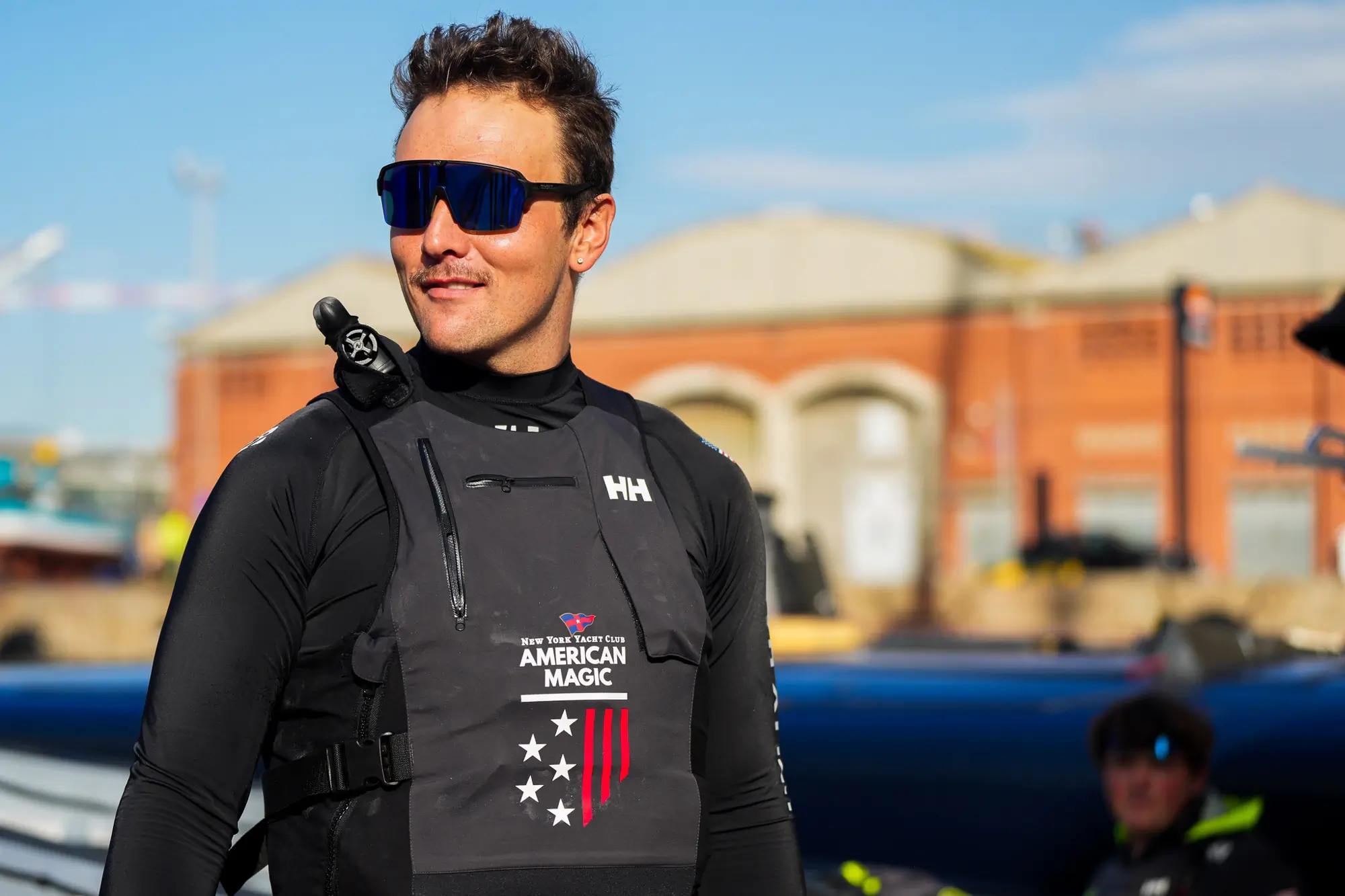 American Magic cyclor John Croom, 2024 America's Cup