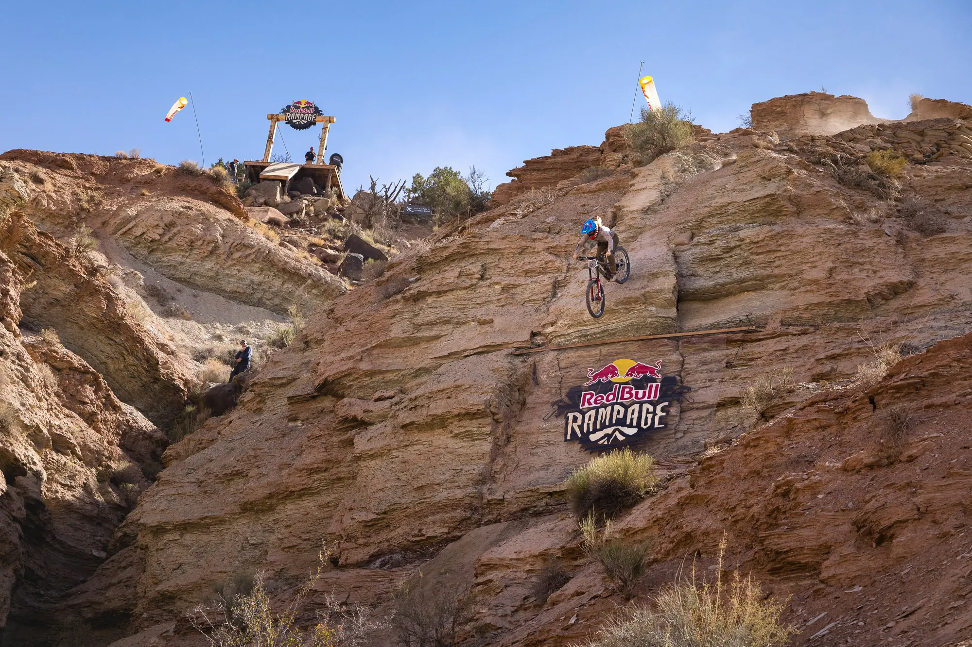 Casey Brown performs at Red Bull Rampage in St. George, Utah, USA on October 10, 2024.