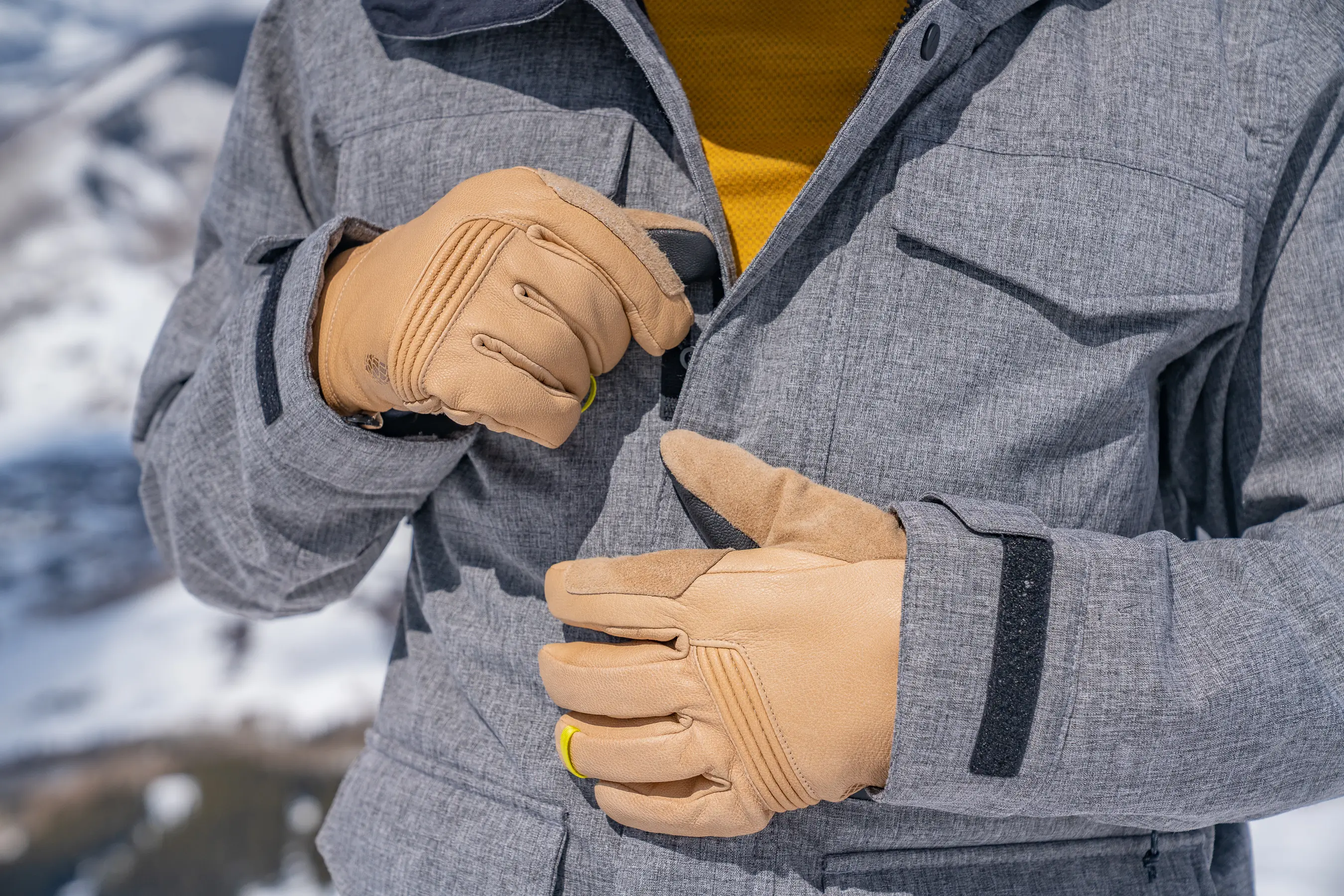 Contributor Austin Beck-Doss testing ski gloves at Crested Butte Mountain Resort; (photo/Eric Phillips)