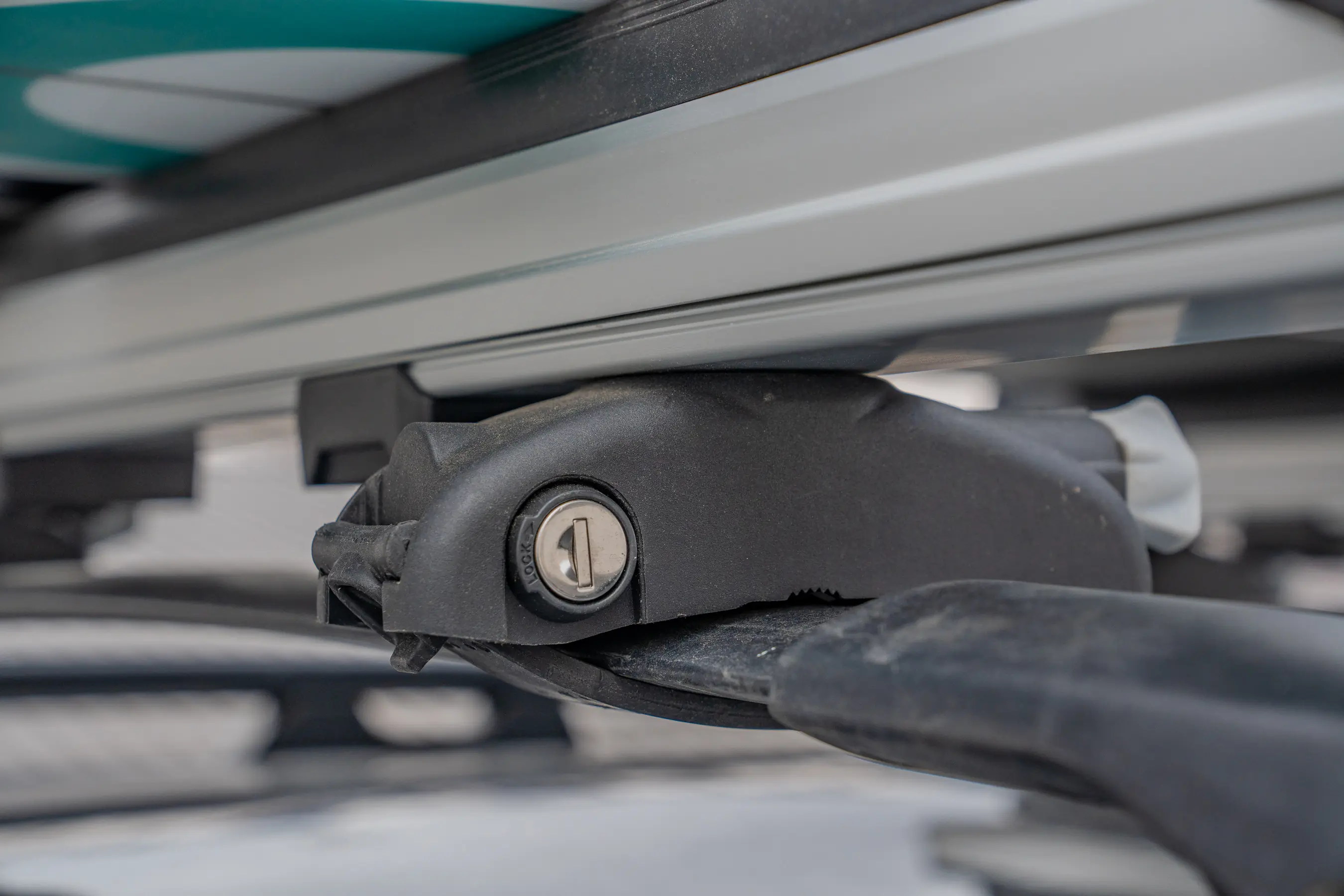 Ski racks can also integrate a lock onto the crossbar or hitch, so that the rack cannot be removed; (photo/Eric Phillips)