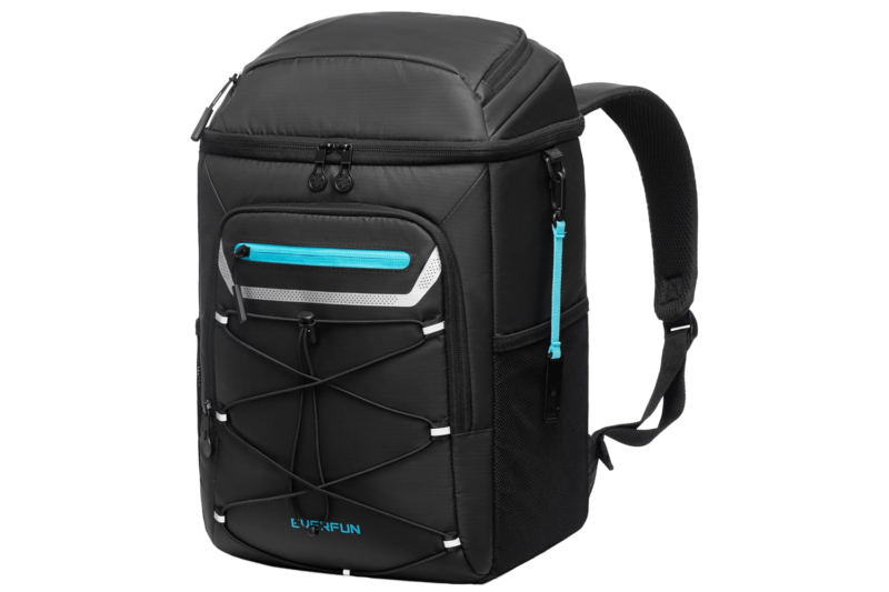 Everfun 30-Can Leakproof Insulated Black Cooler Backpack
