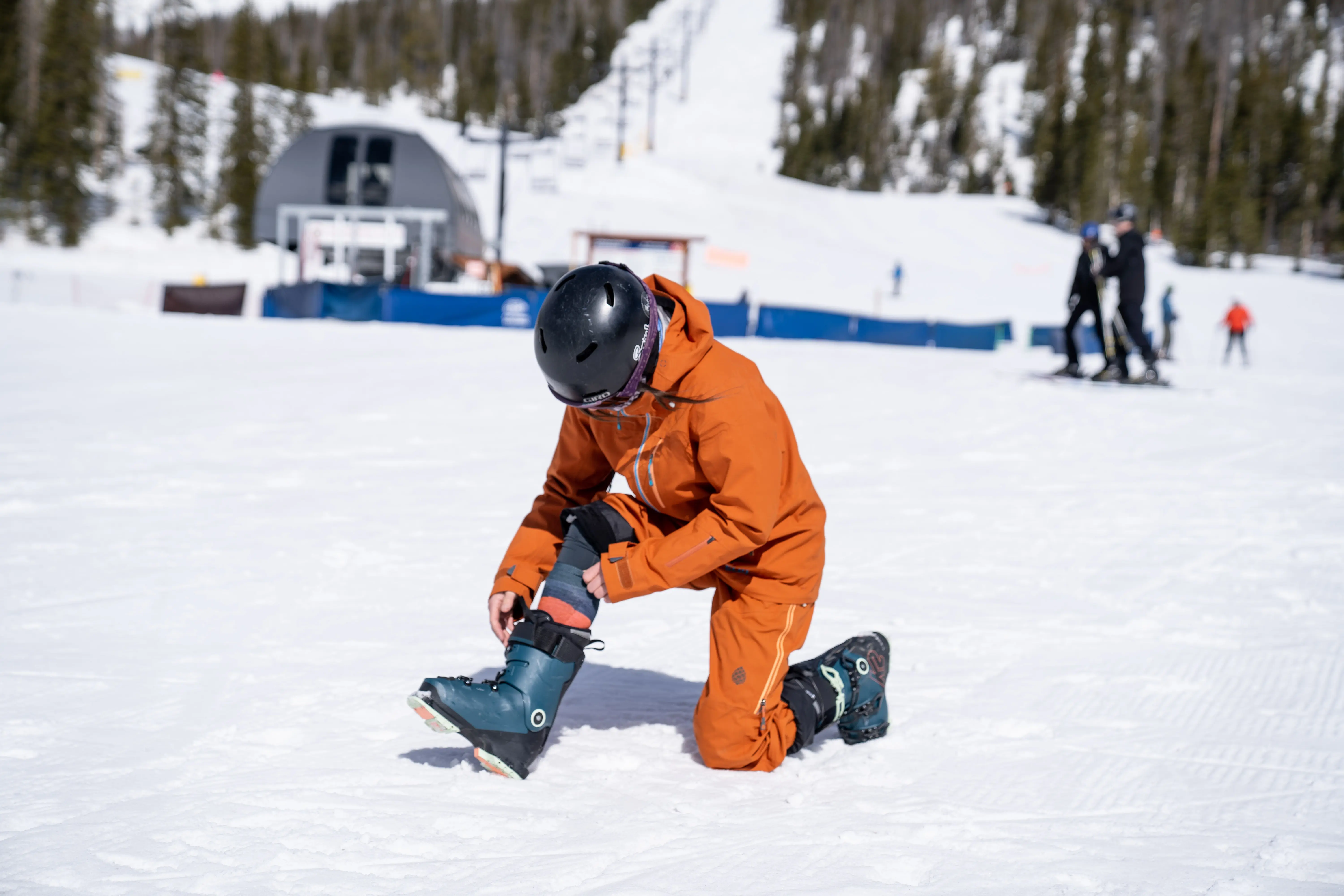 Testing ski socks; (photo/Eligh Purvis)