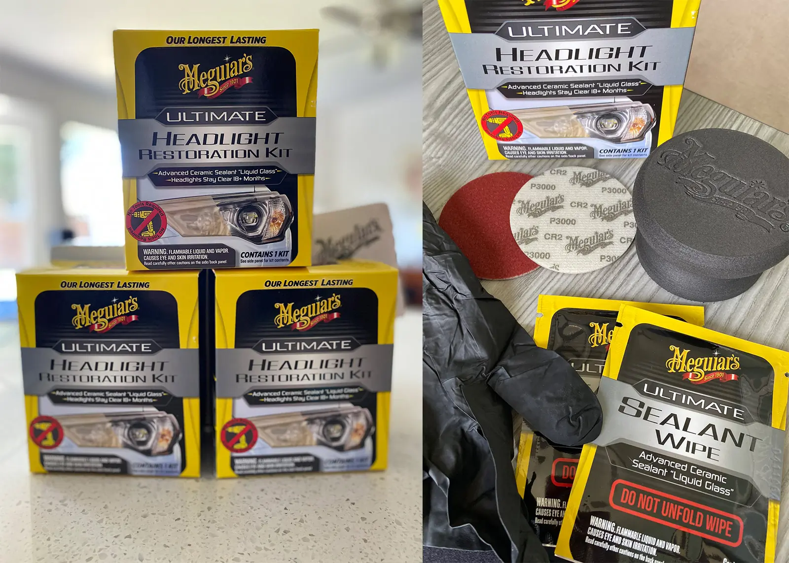 Testing the new Meguiar's Ultimate Headlight Restoration Kit; (photo/Derek Mau)