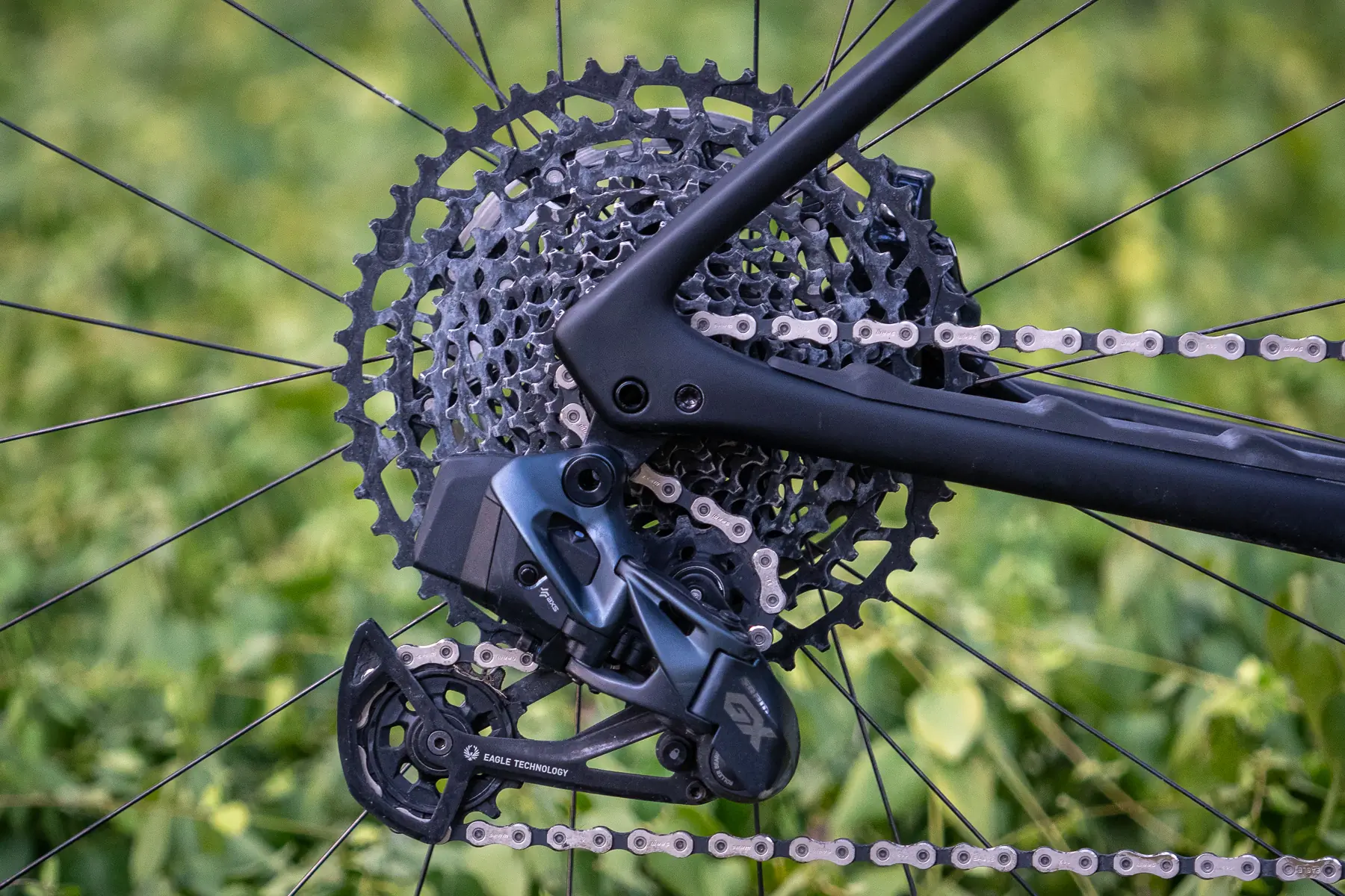 SRAM GX Eagle AXS derailleur and Eagle 11-50t cassette