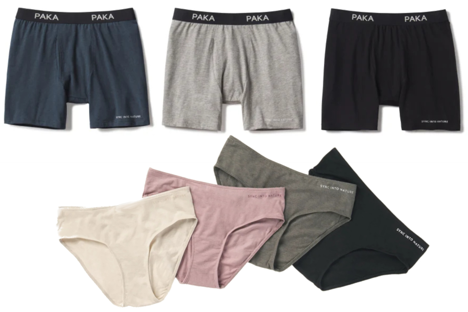 PAKA boxers and undwear briefs men and women