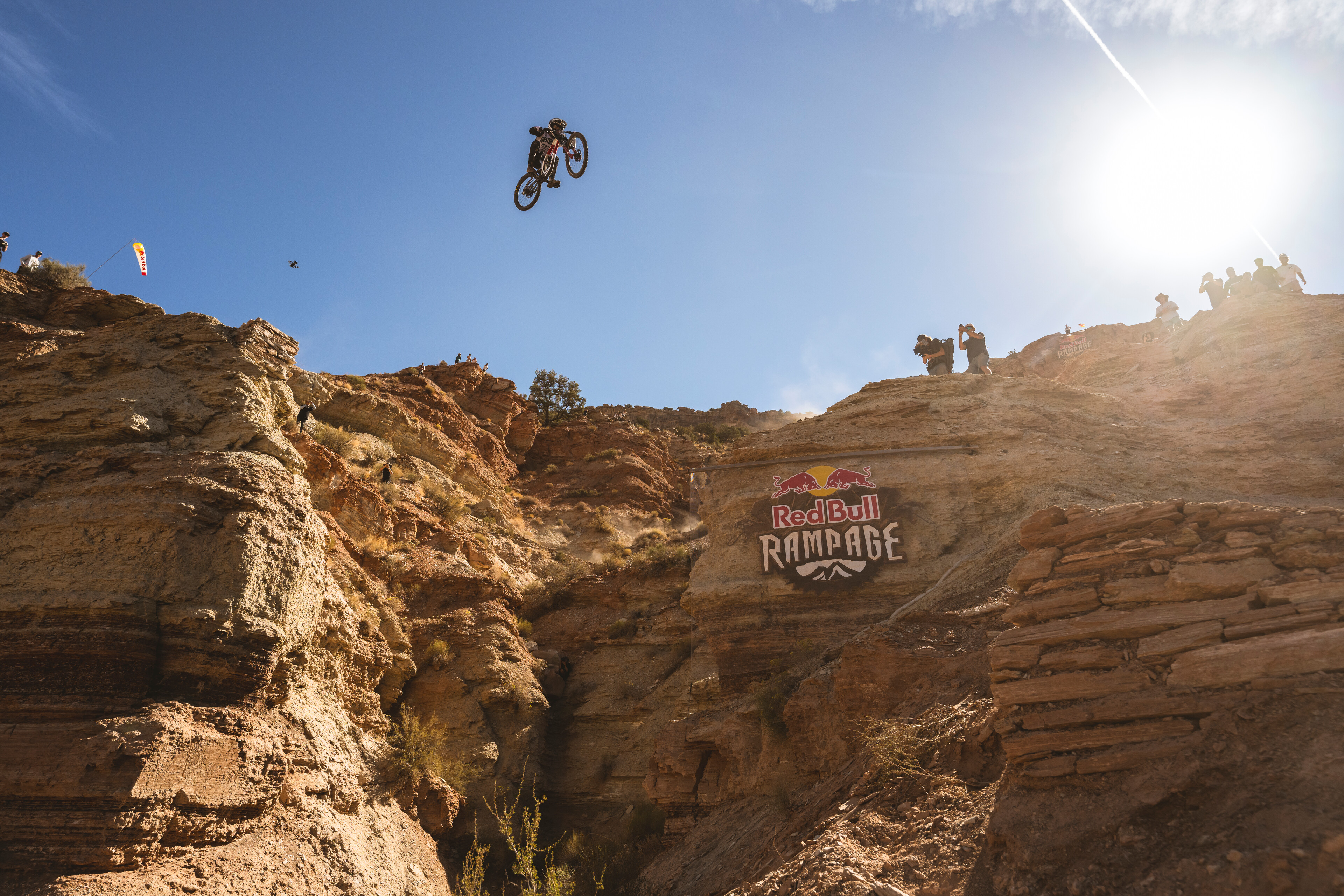 Tyler McCaul competes at Red Bull Rampage in Virgin, Utah, USA on October 12, 2024.