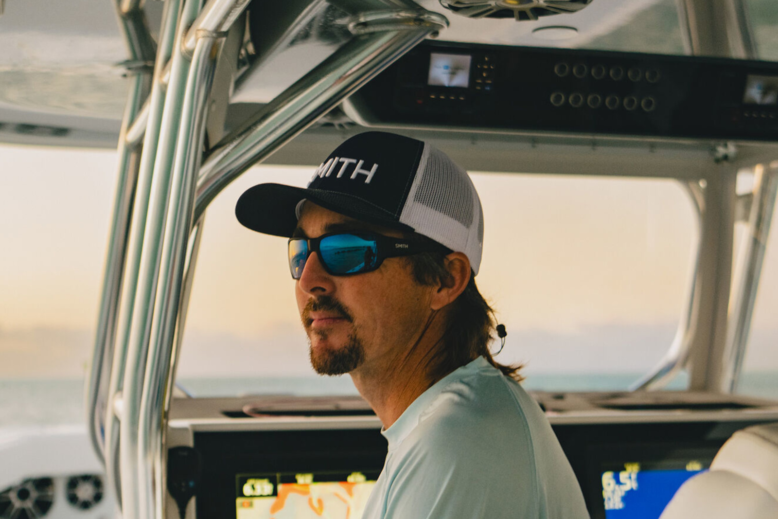 Smith Hookset matte Black Glass Polar Chromic Yellow Blue Mirror