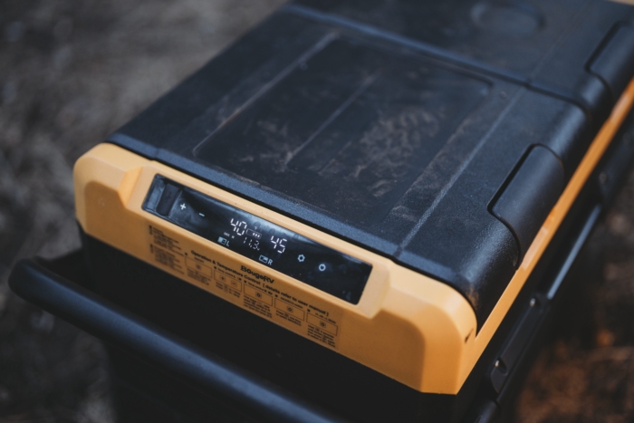 the display screen on the BougeRV CRD45 electric cooler