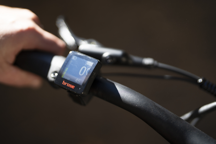 Looking at the display screen of the Ride1Up Prodigy V2