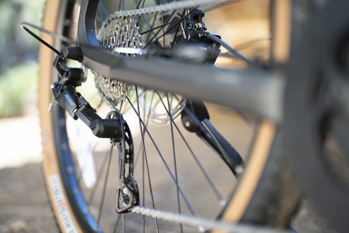 Looking at the drivetrain components of the Ride1Up Prodigy V2