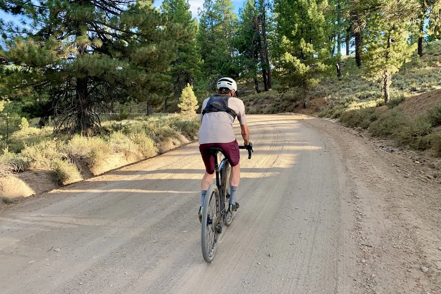 Jeremy Benson riding in the Fizik Vento Ferox Carbon gravel bike shoes