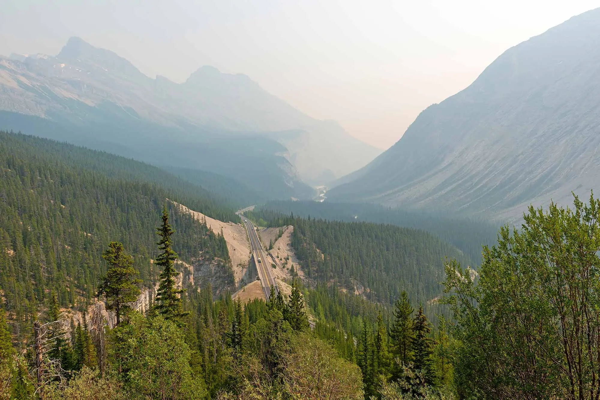 Thick,Wildfires,Smoke,In,Jasper,Valley,In,2018,,Jasper,National
