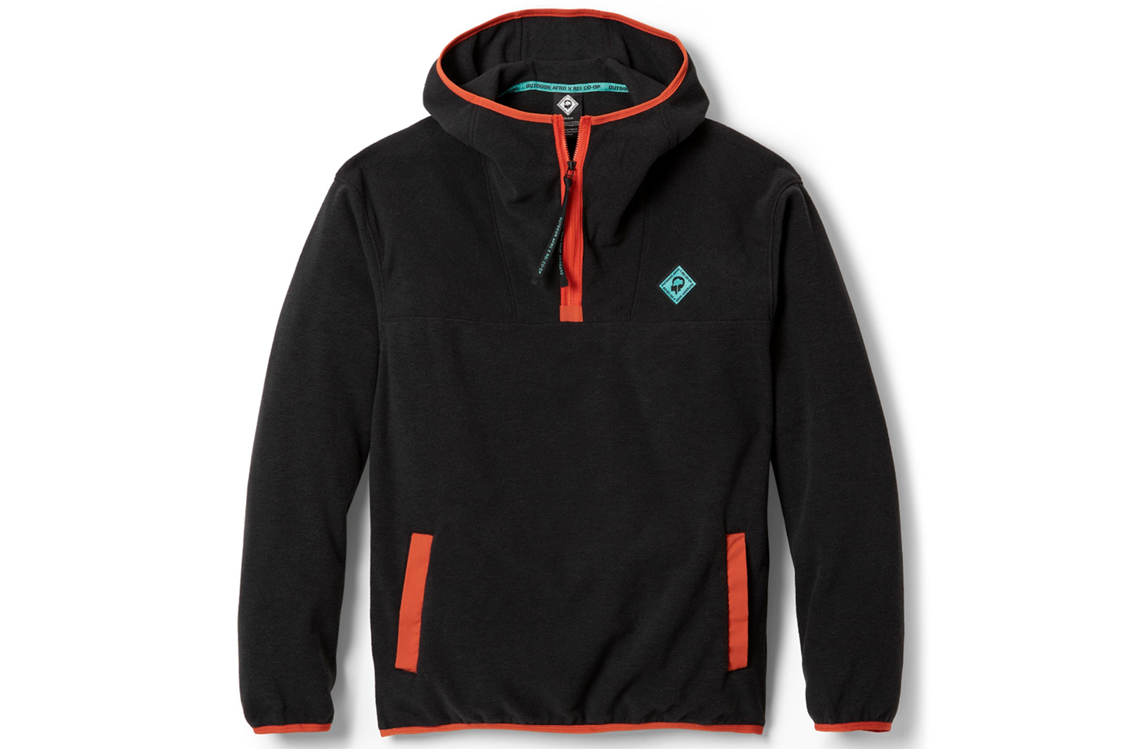outdoor afro rei fleece hoodie