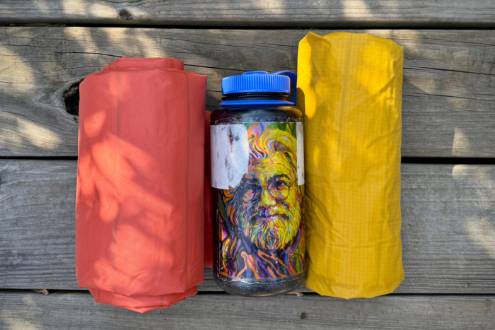 therm-a-rest neoloft size comparison to nalgene and neoair