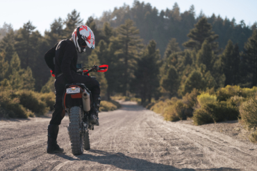 Testing motorcycle helmets; (photo/Cody Mathison)