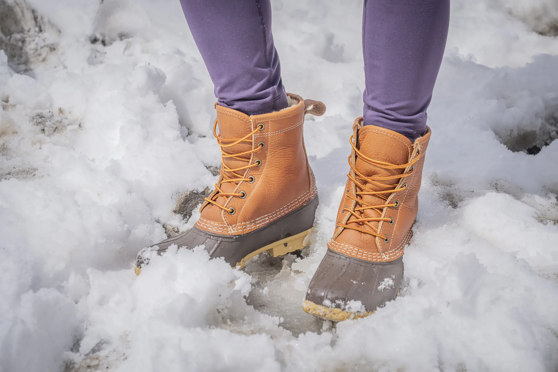 Testing the L.L. Bean Boots; (photo/Eric Phillips)