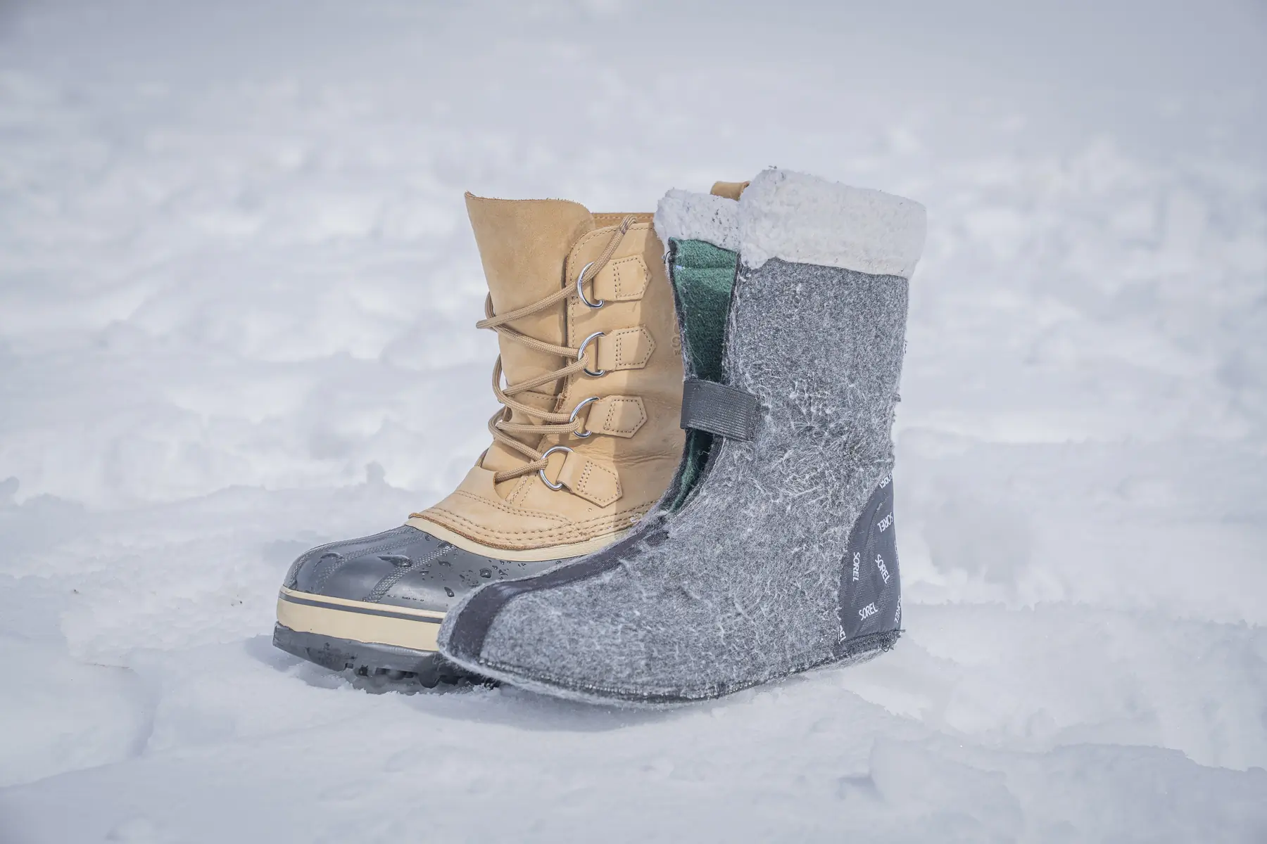 women's winter boots: The Sorel Women's Caribou Boot has a high-warmth felt liner that's removable for drying the layer out; (photo/Eric Phillips)