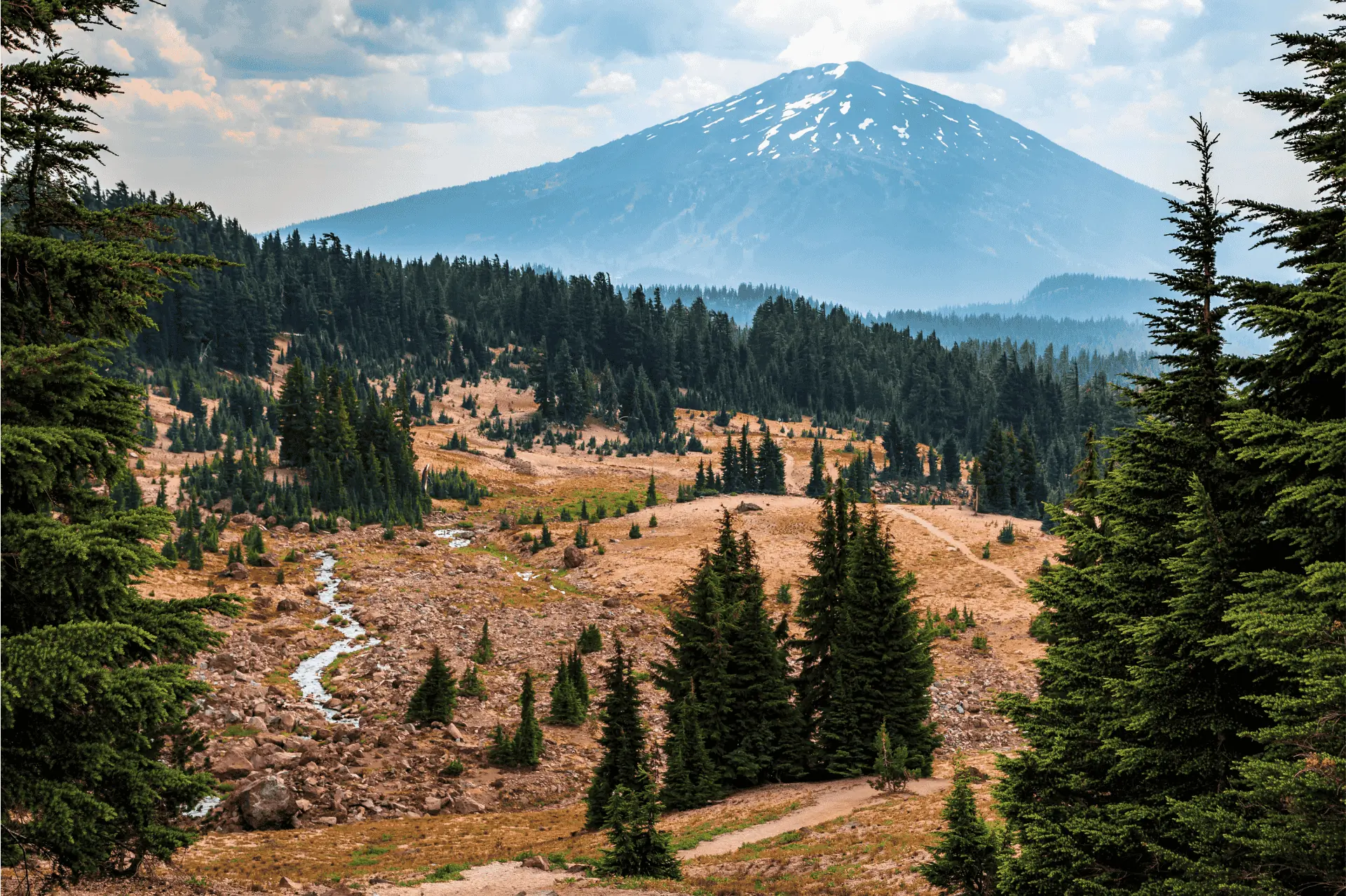 Views of Mt. Bachelor near Bend, Oregon