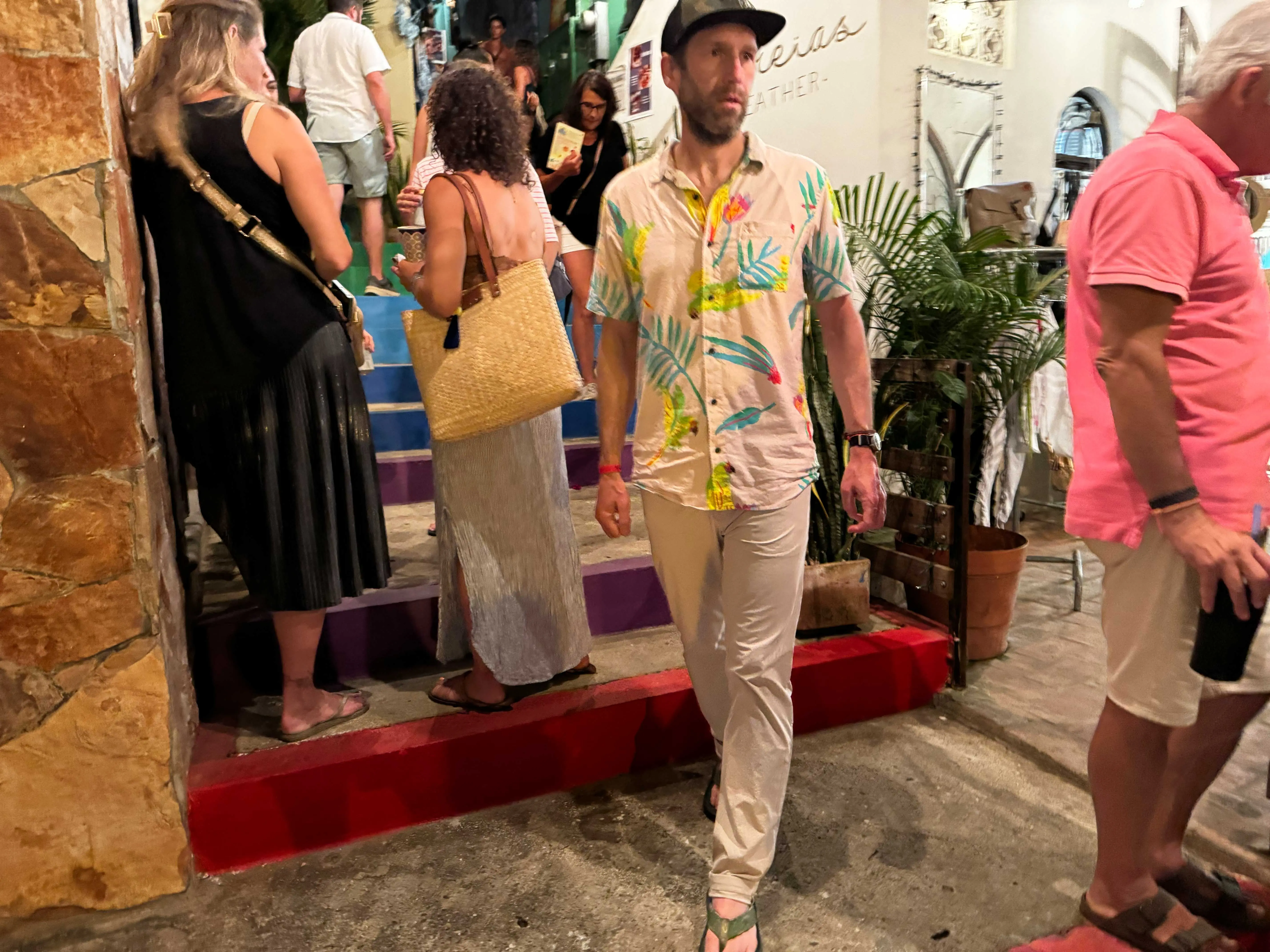 the author wearing the wester rise evolution 2 pants out on the town