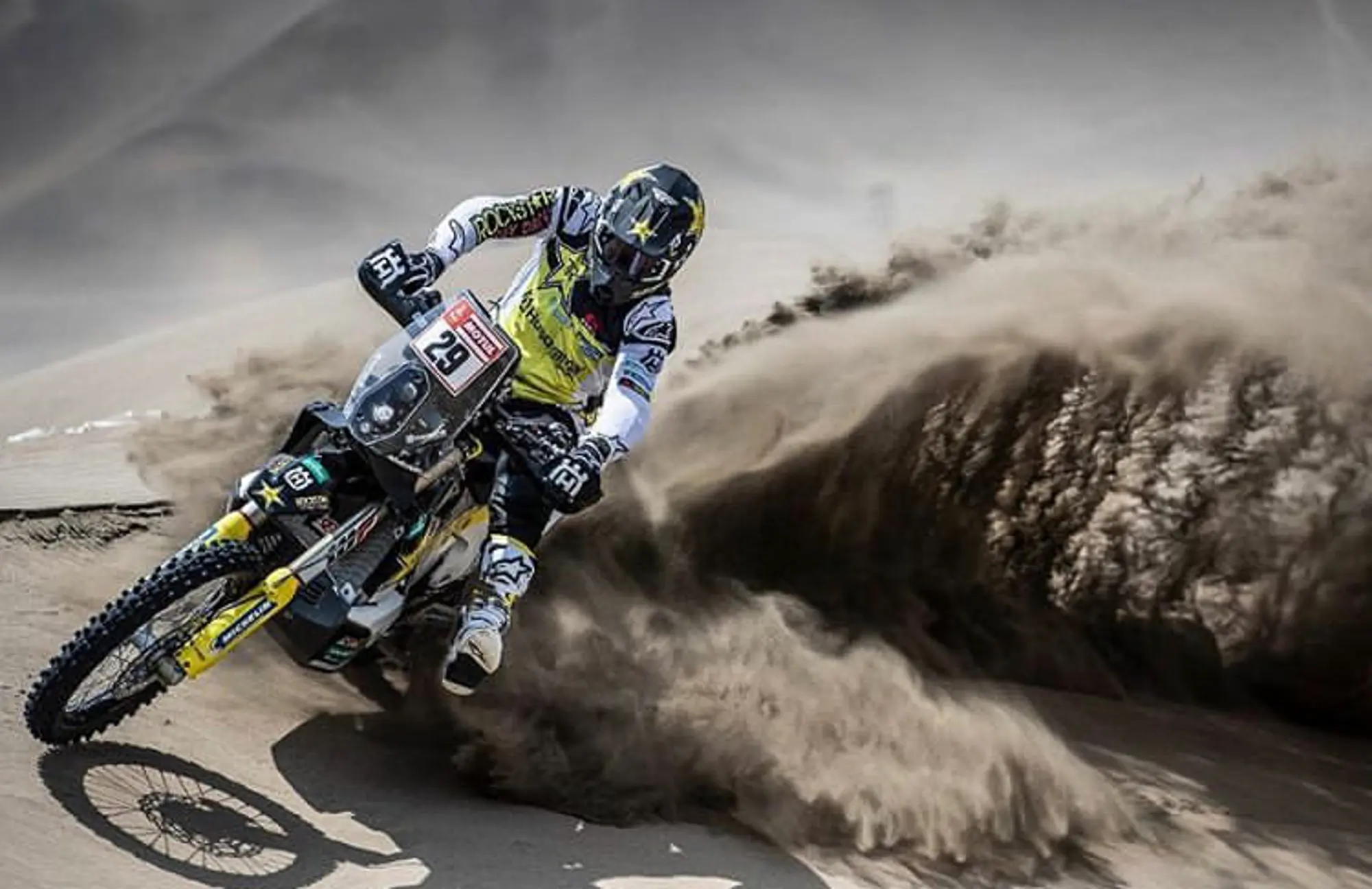 Andrew Short racing the Dakar Rally