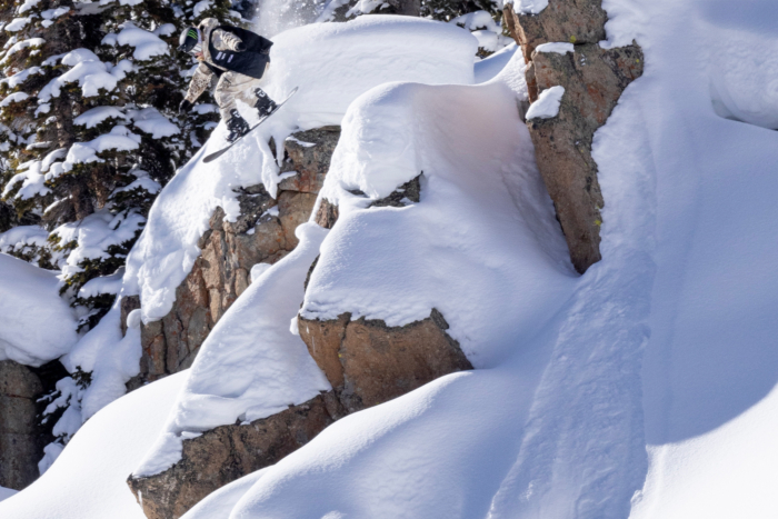 Jamie Anderson snowboarding at Natural Selection