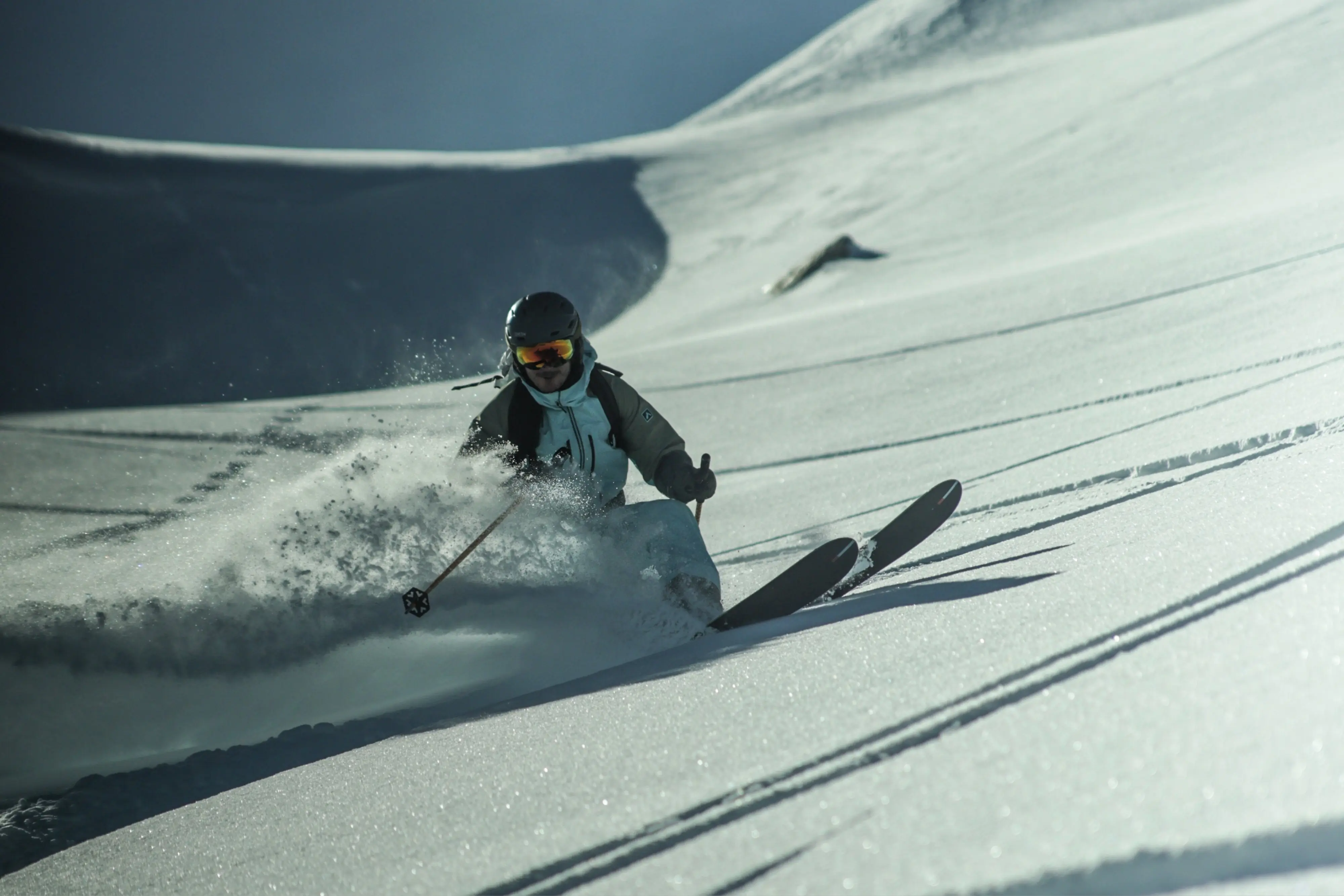 heli ski guide helicopter skiing