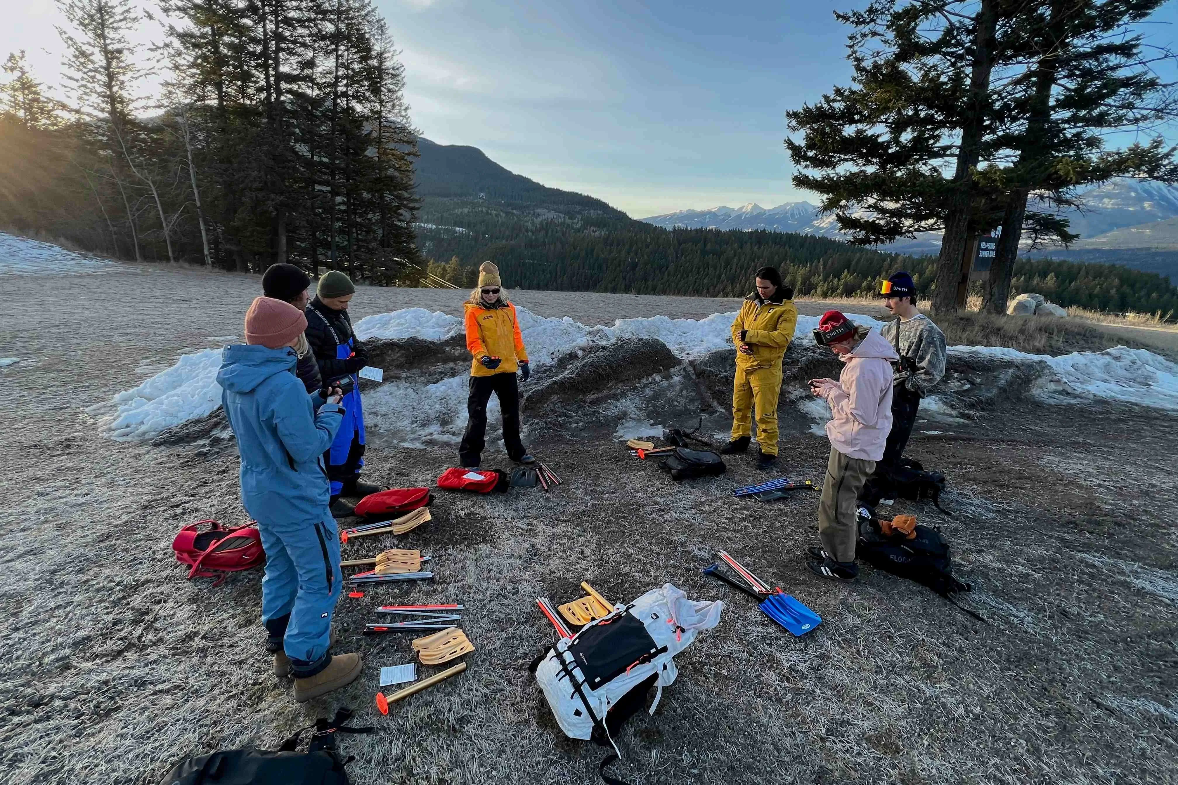 heli ski guide helicopter skiing