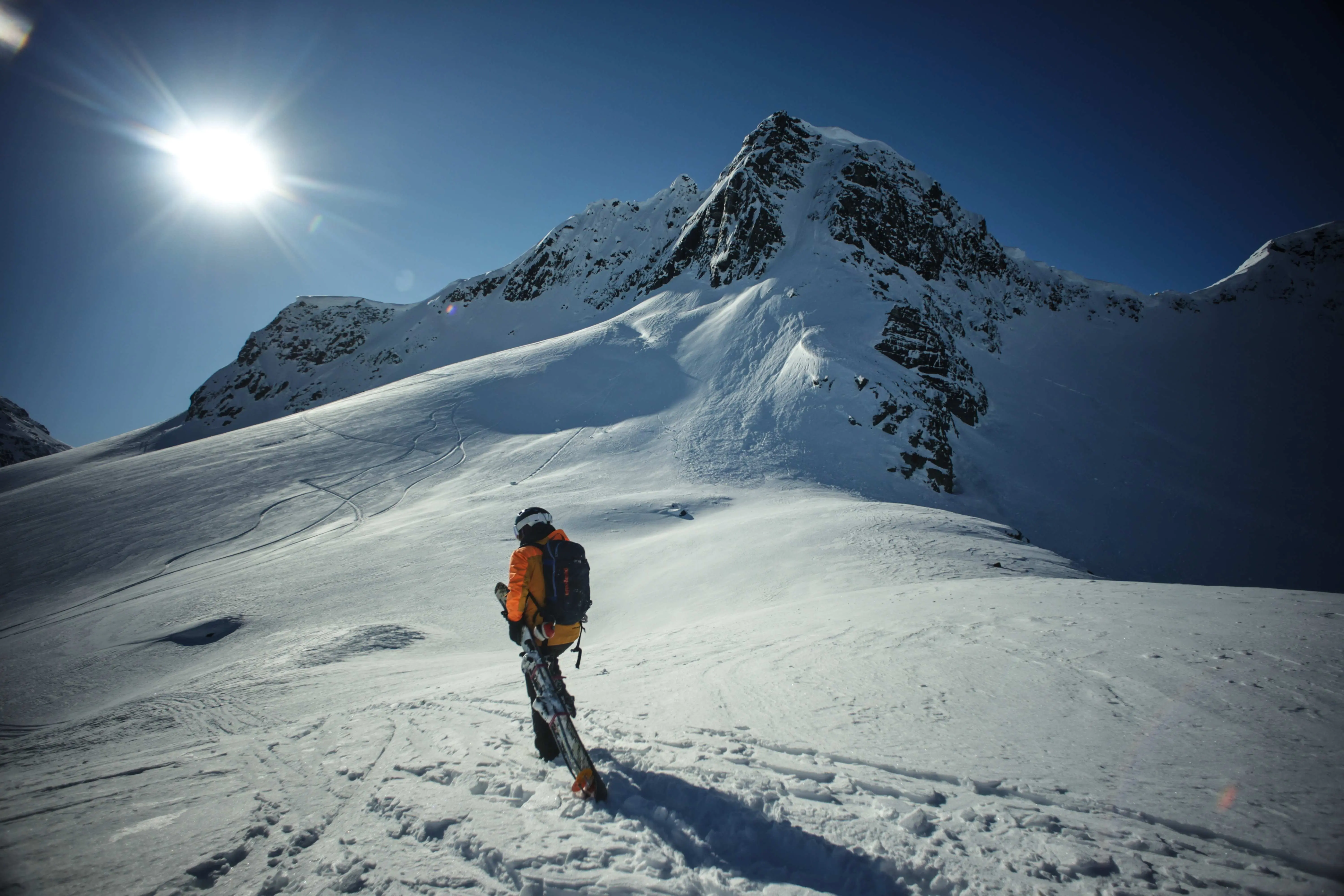 heli ski guide helicopter skiing