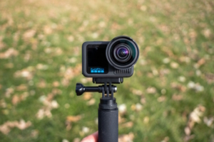 GoPro HERO13 camera mounted on a stick