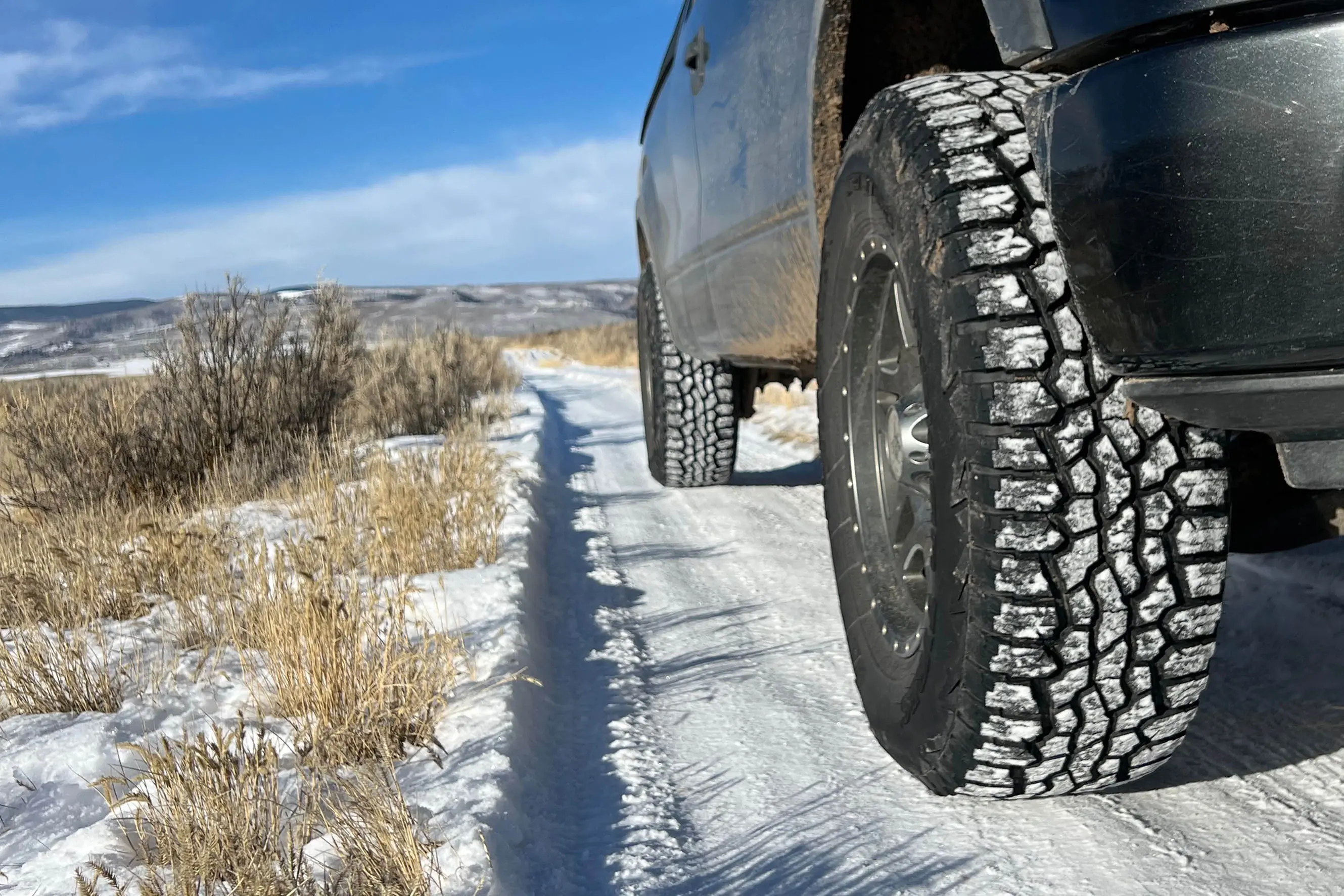 Nokian Outpost nAT tires on icy trail