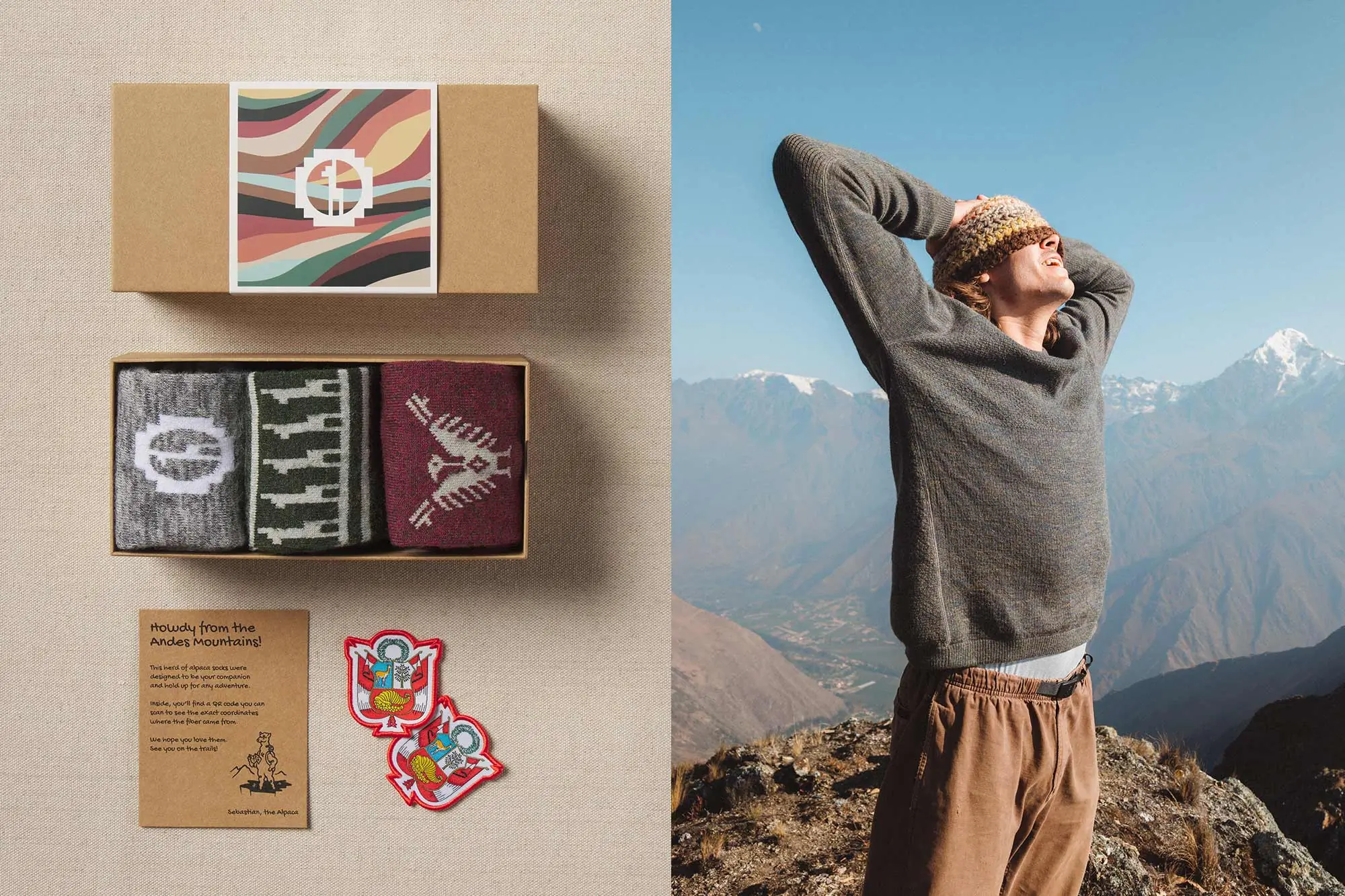 paka mountain crew sock gift box