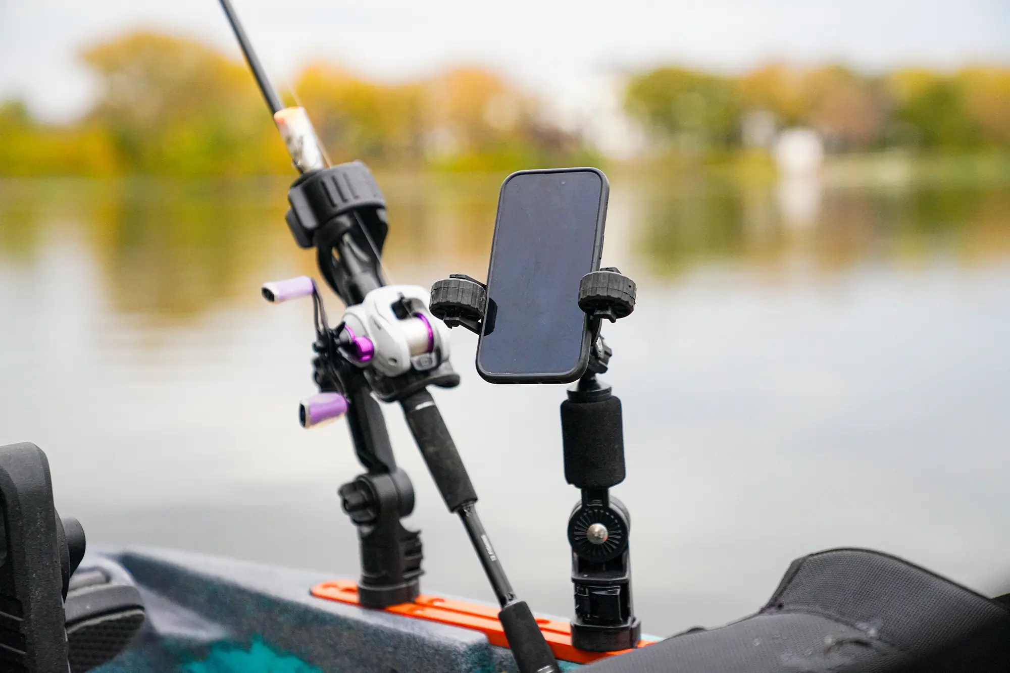 rod mounts and phone holder