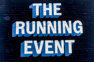 the running event sign