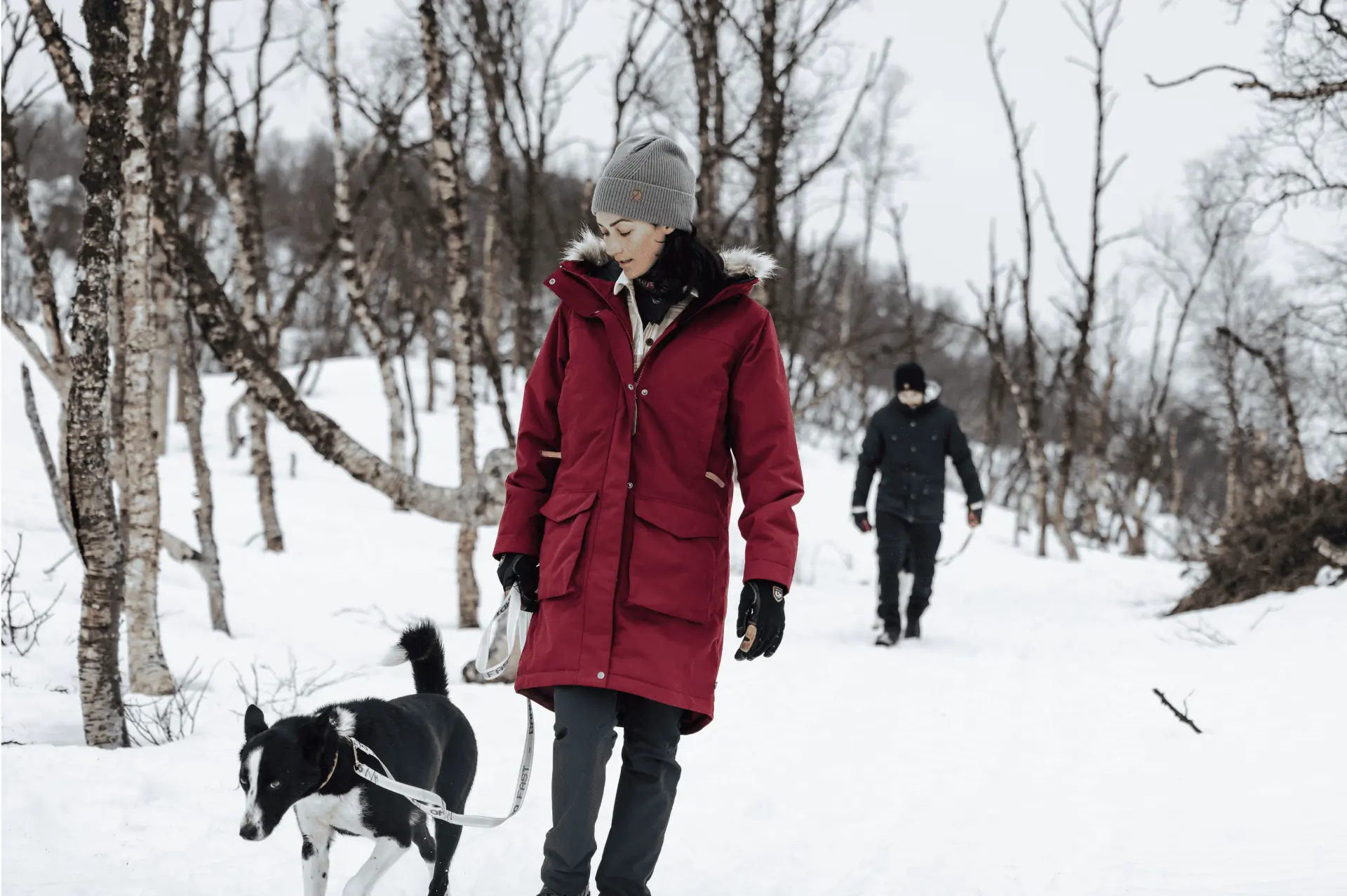 Winter dog walk in Fjällräven gear