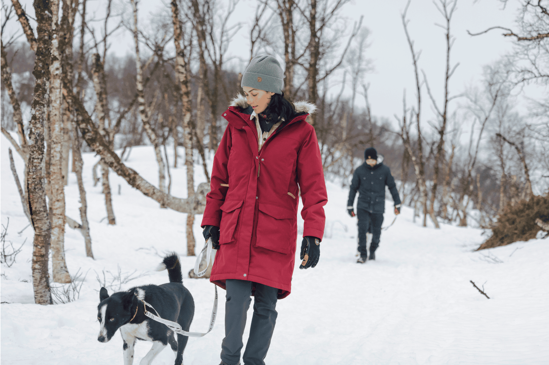 Winter dog walk in Fjällräven gear