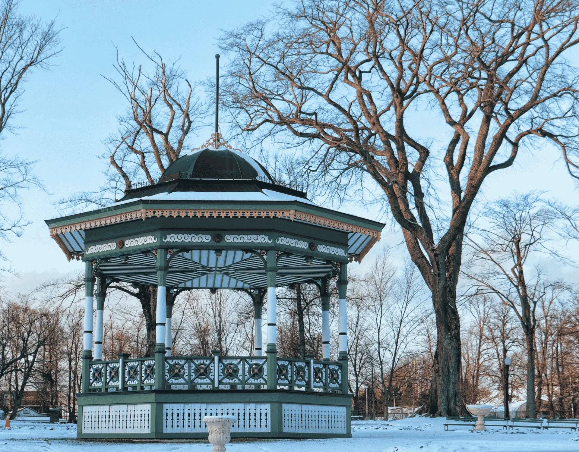 Halifax Public Gardens in winter