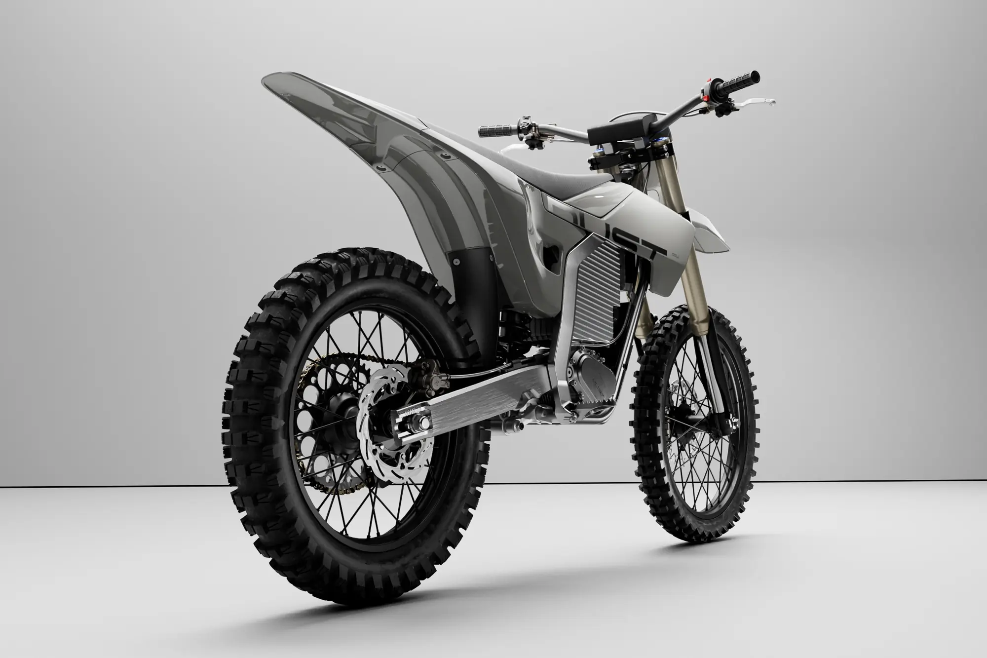 Dust Moto Hightail electric motorcycle rear view