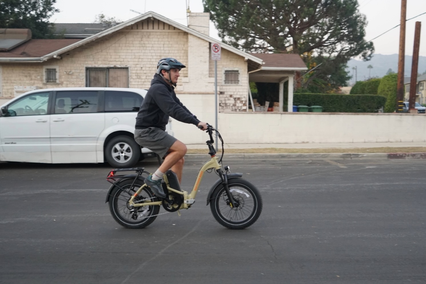 Will Porter test riding the Rad Power RadExpand 5 Plus folding electric bike