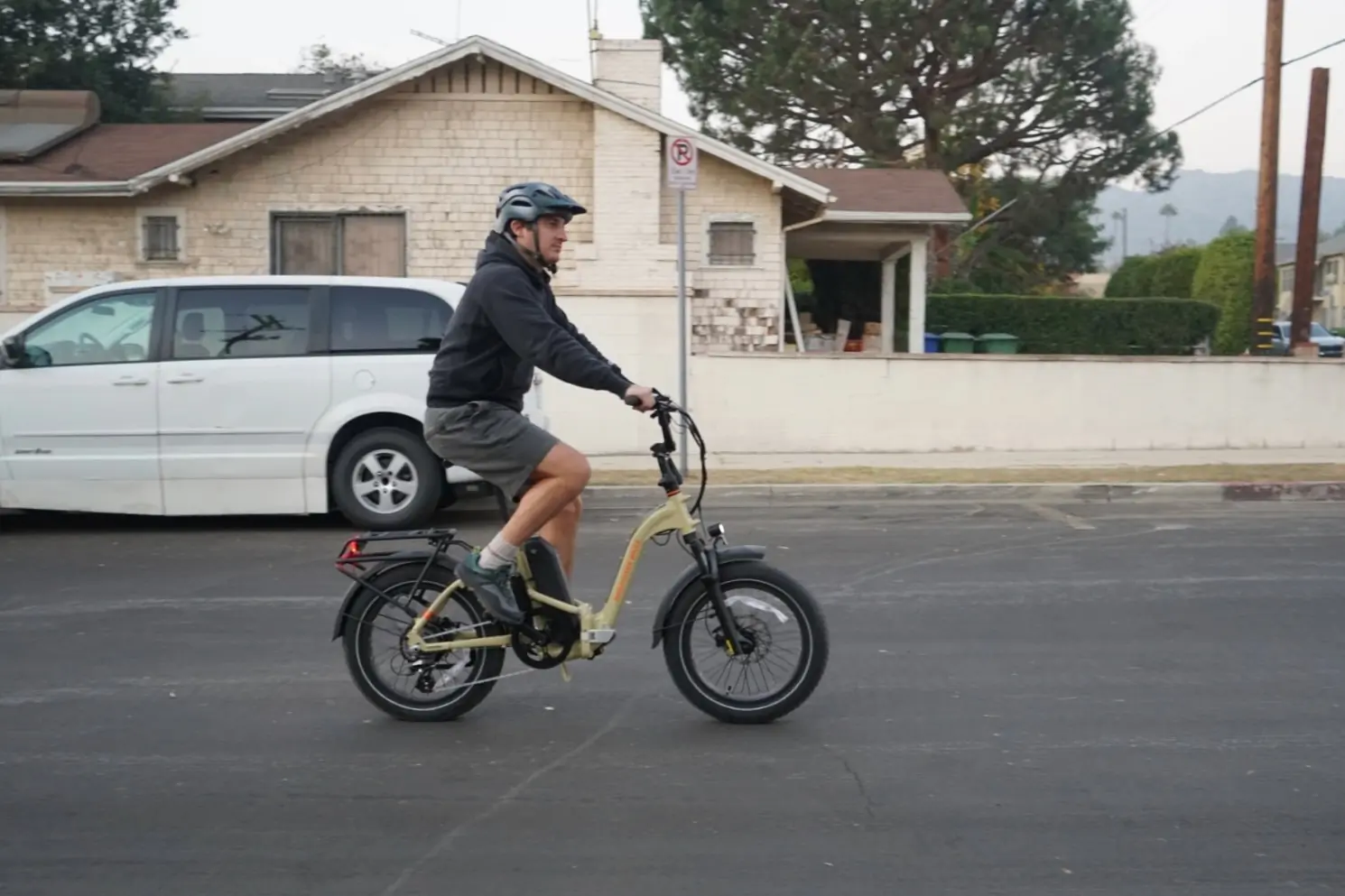 Will Porter test riding the Rad Power RadExpand 5 Plus folding electric bike