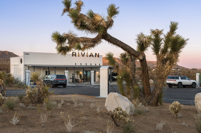 Rivian Opens Chargers to Competitors, Debuts Joshua Tree ‘Outpost’