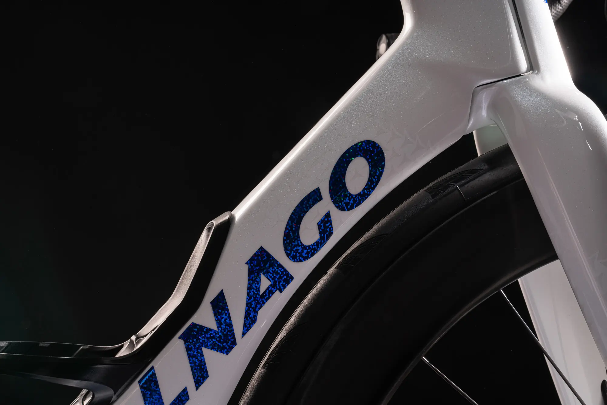 Colnago Y1Rs in ADQ glittery white