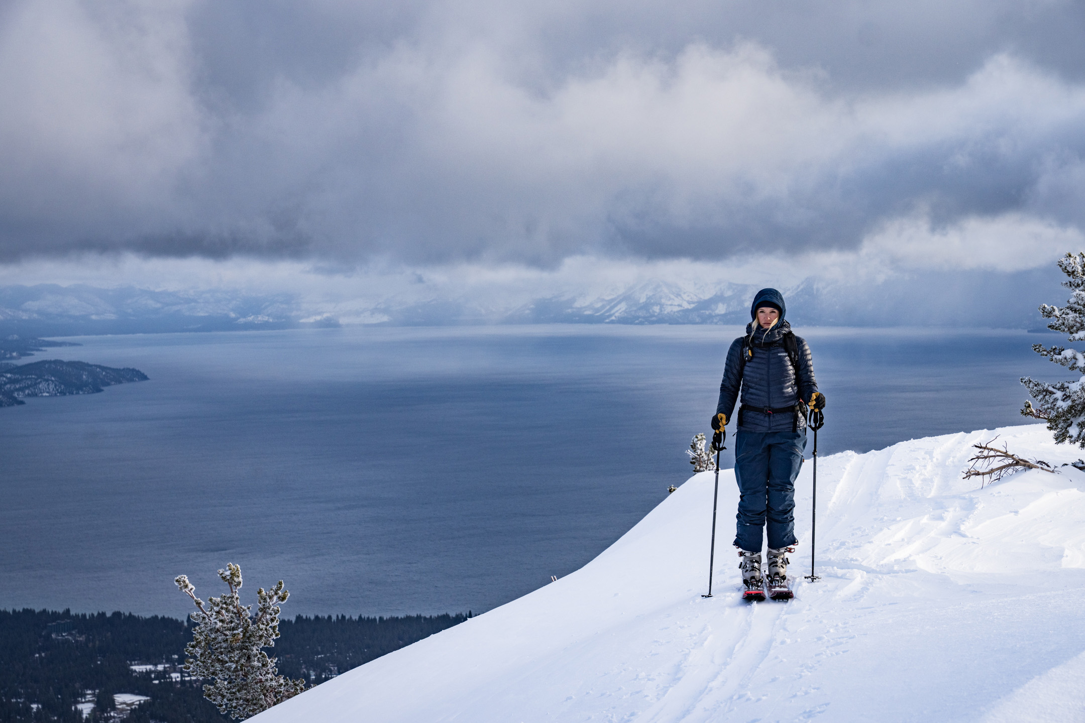 Amie Engerbretson on snowy mountain