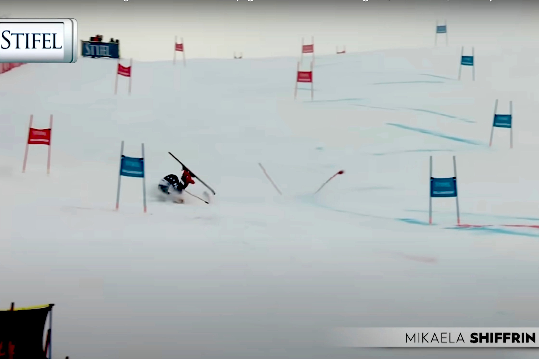 Mikaela Shiffrin crash killington world cup