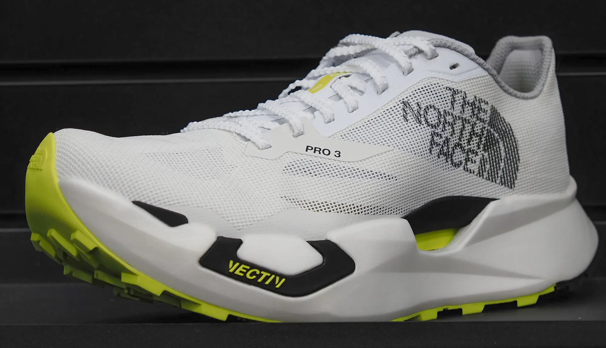 the north face vectiv pro 3 on display at the running event 2024