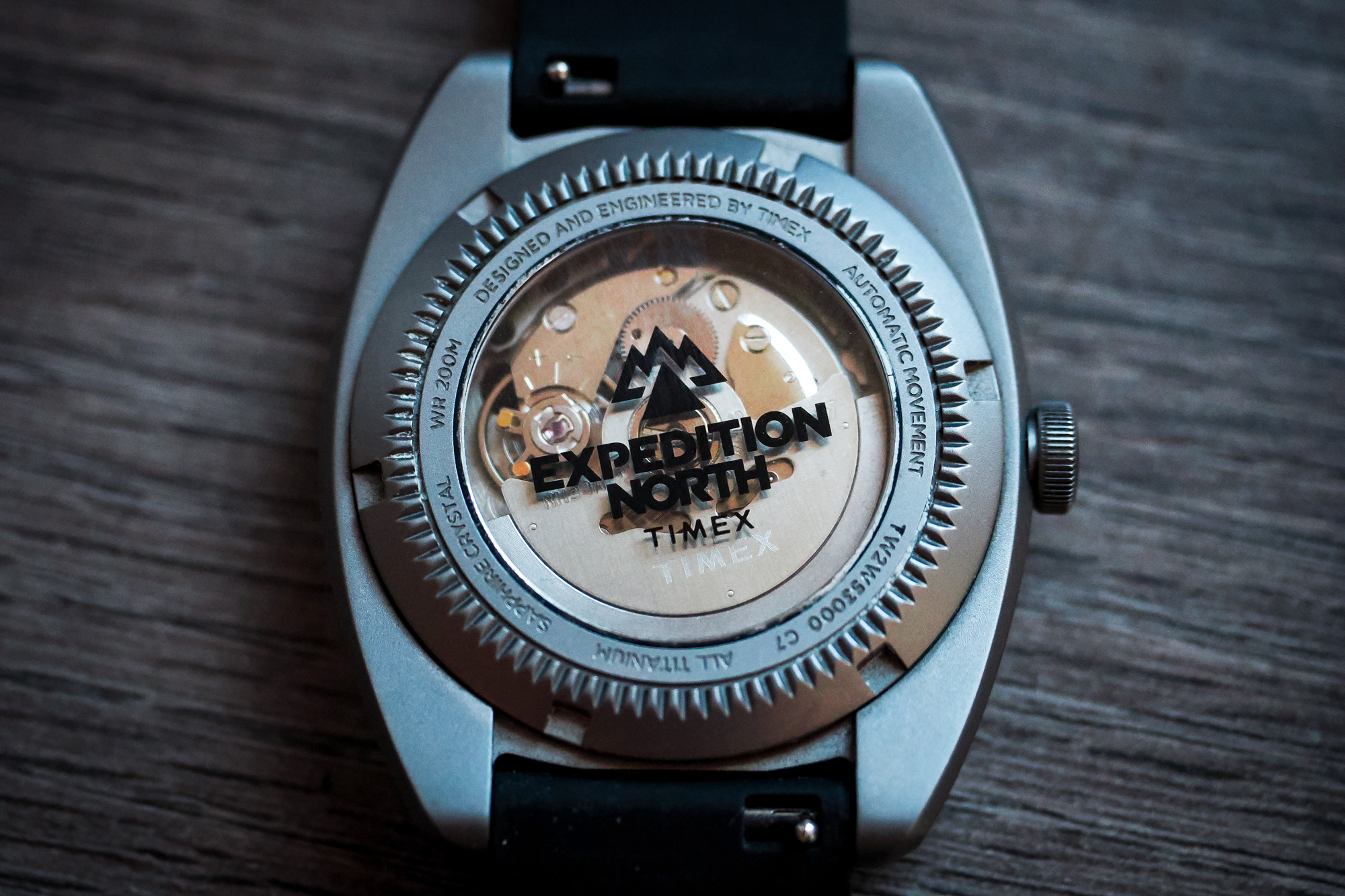 timex expedition north GMT caseback
