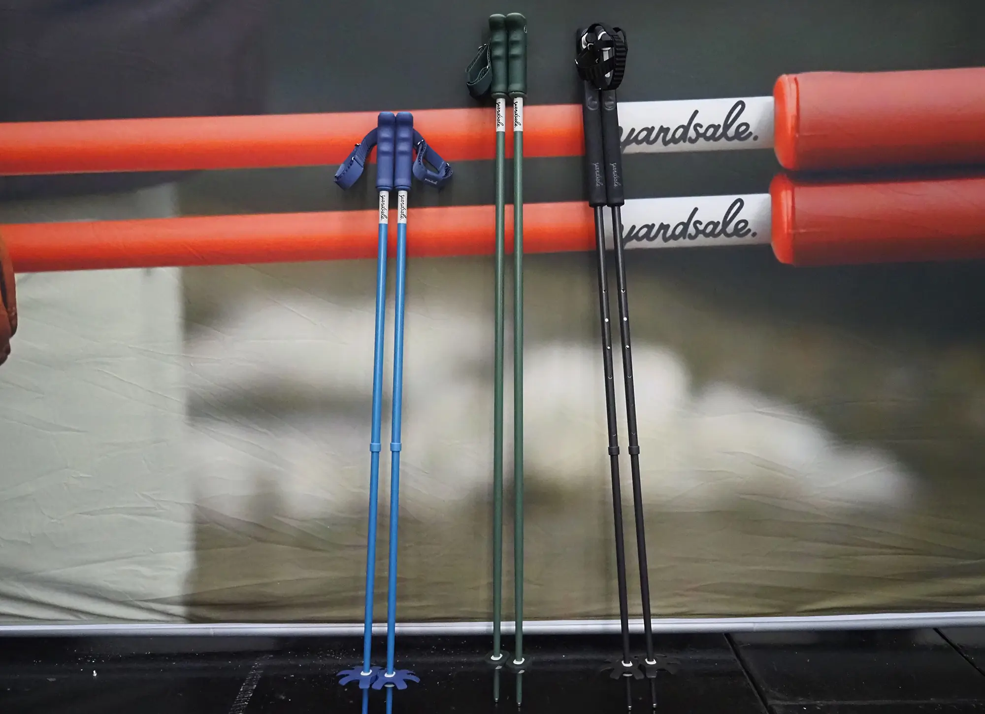 yardsale magnetic ski poles on display