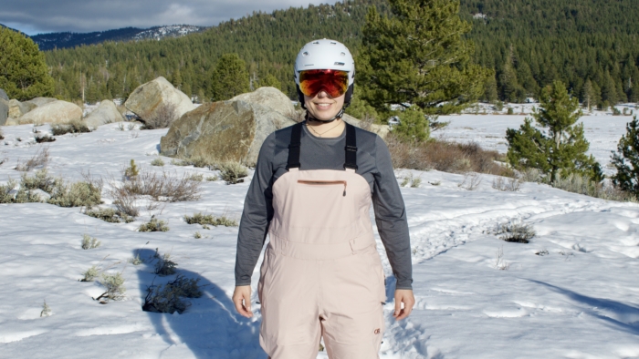 Testing the Outdoor Research Carbide Bibs Women's Plus Size; (photo/Raquel Vélez)