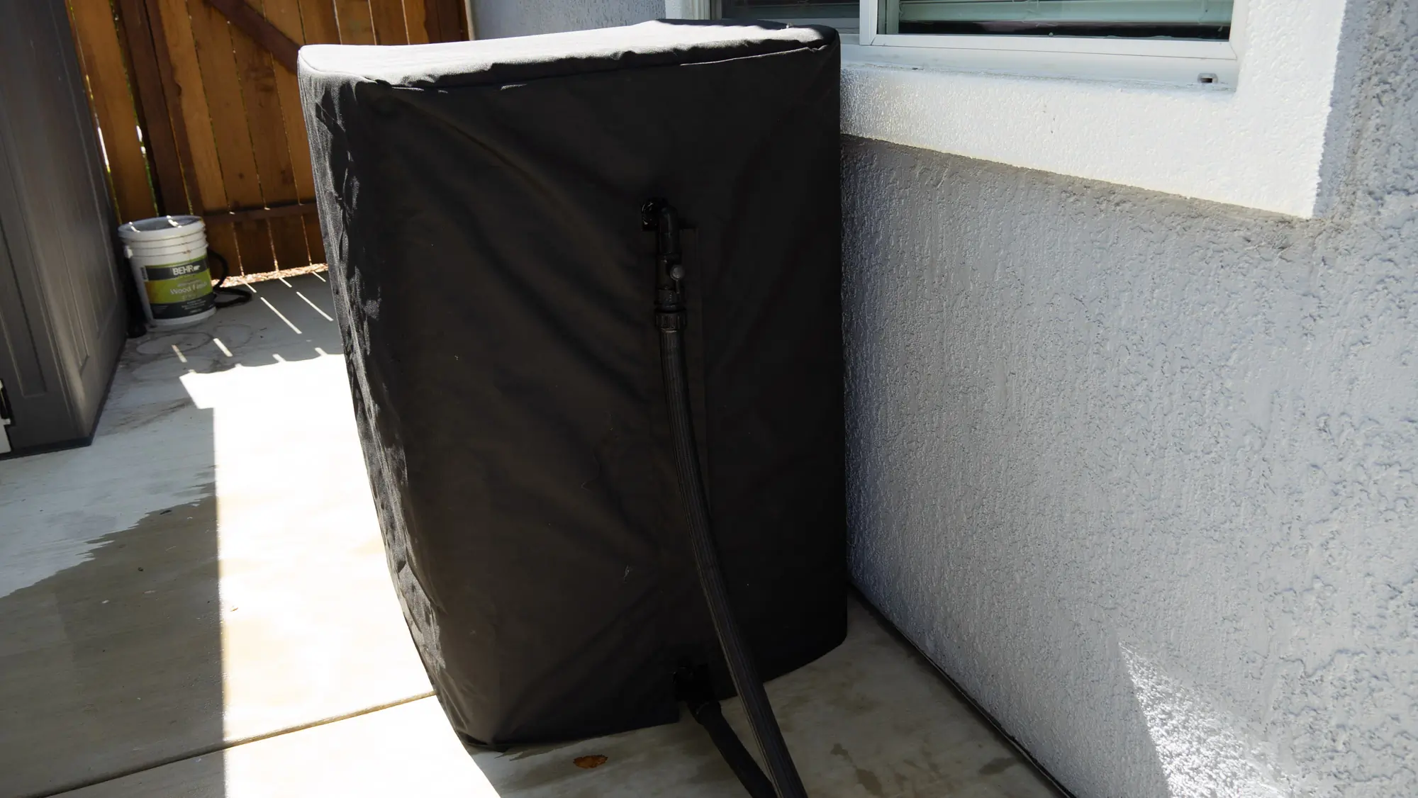 Ice barrel 500 next to a house