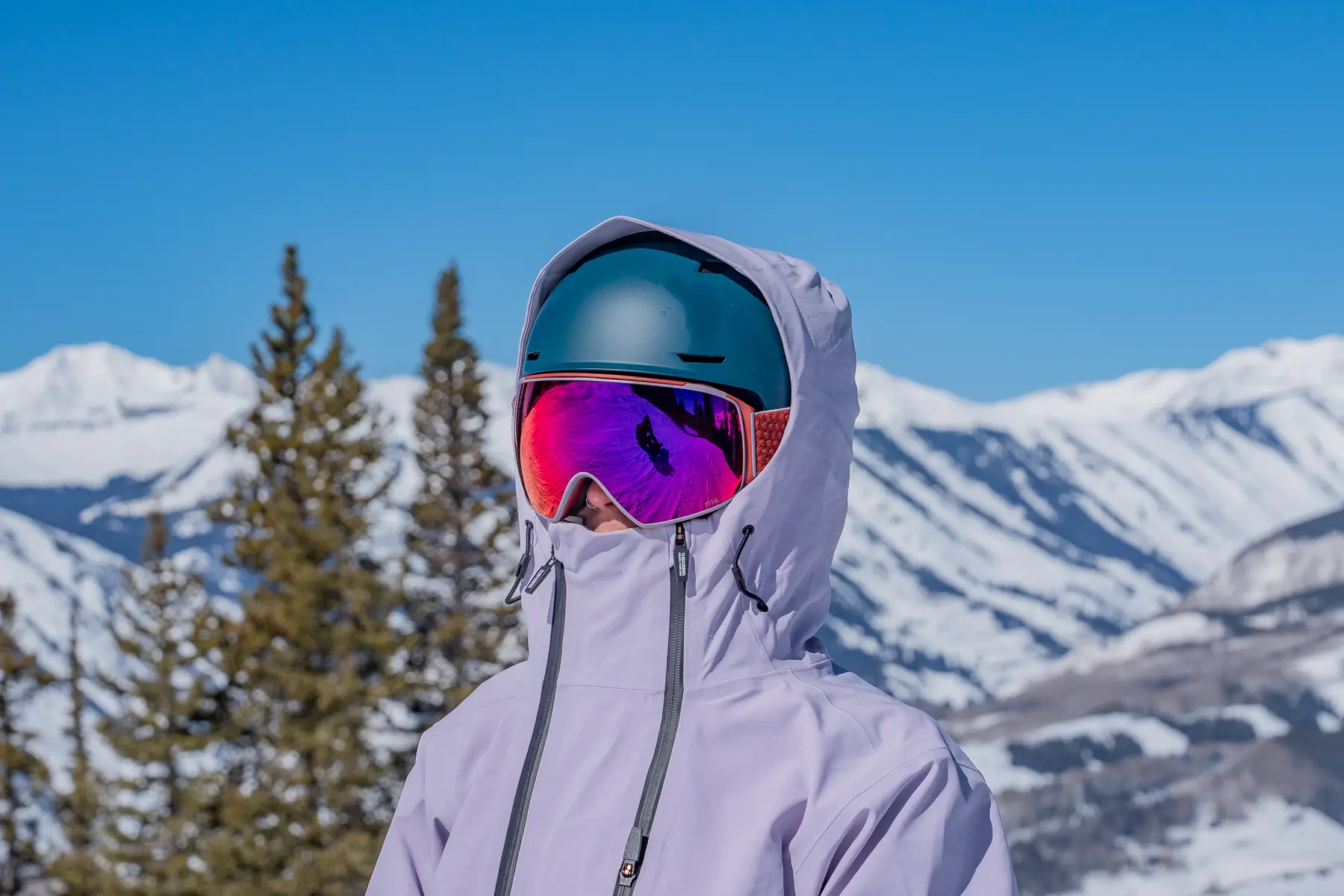 Testing the unisex L1 Premium Goods Axial Jacket for snowboarders at Crested Butte Mountain Resort; (photo/Eric Phillips)
