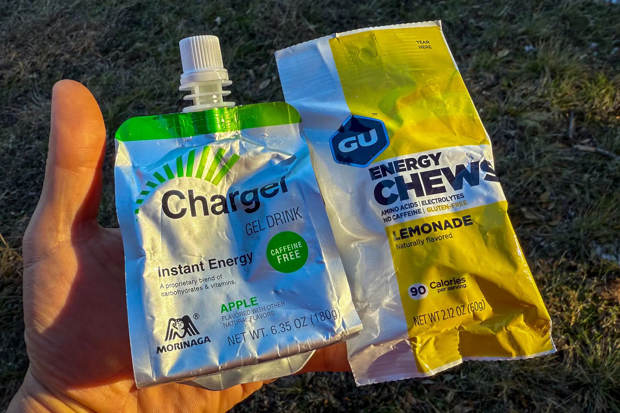 Energy gel and chews